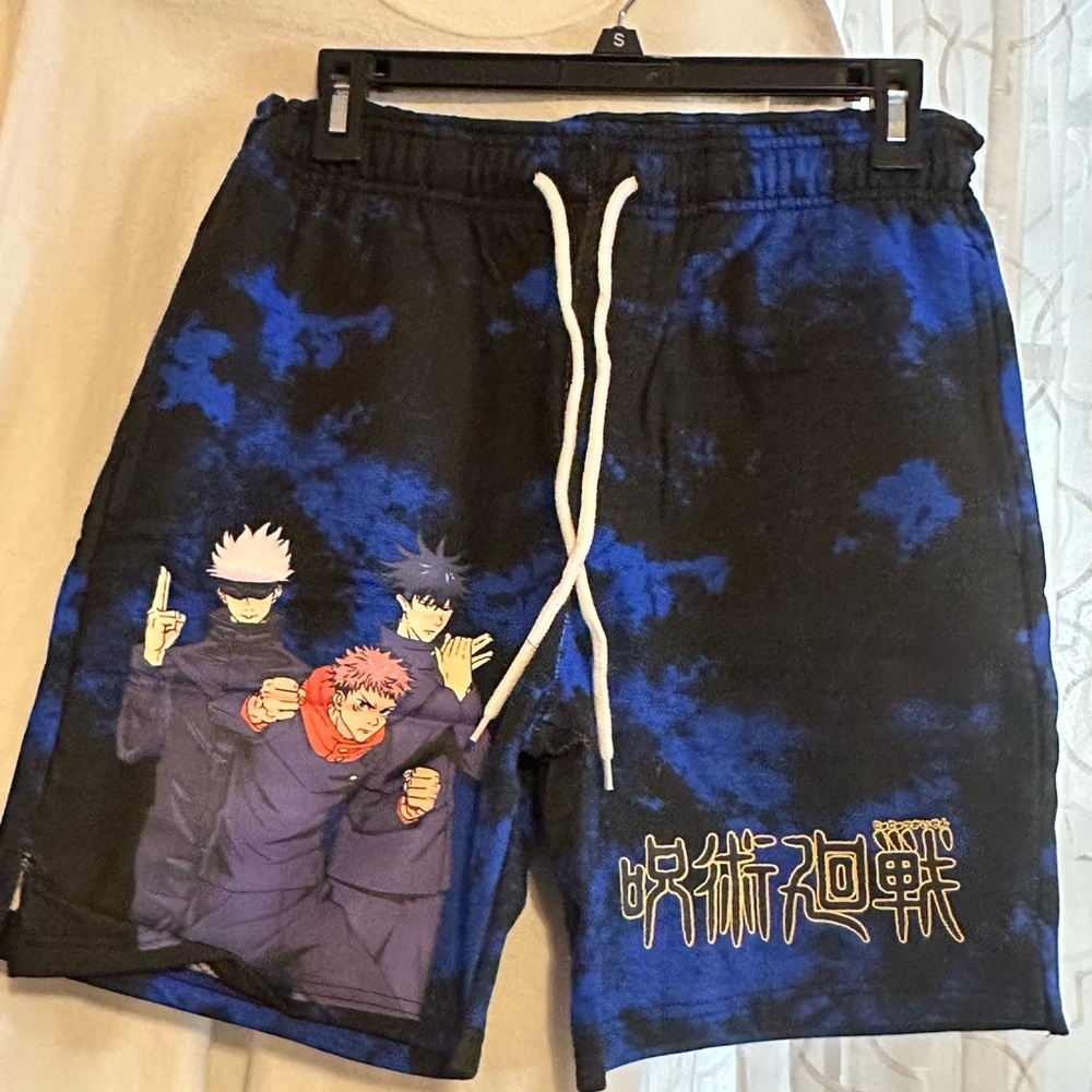 Hot Topic Anime Graphic Men's Shorts - Black and Blue